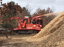 Land Clearing with Morbark Track Chipper